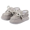 BabyWalker Βαπτιστικά παπούτσια Καστόρινο δετό loafer Γκρι MI.1116